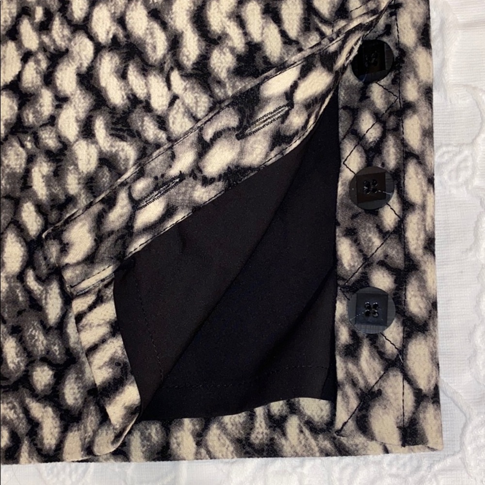 Worth 100% Wool Black & White Skirt Size 14 - Picture 8 of 13